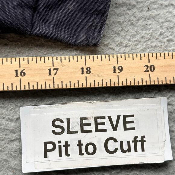 Red Kap Duck Canvas Chore Coat Jacket Mens XXL Navy Blue Quilt Lined Pockets - Picture 4 of 11